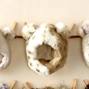 BNWT Restoration Hardware Baby Fur Hood & Booties